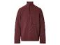 Pull bordeaux pour homme avec demi-fermeture éclair et col montant.