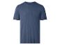 T-shirt bleu uni à manches courtes pour homme