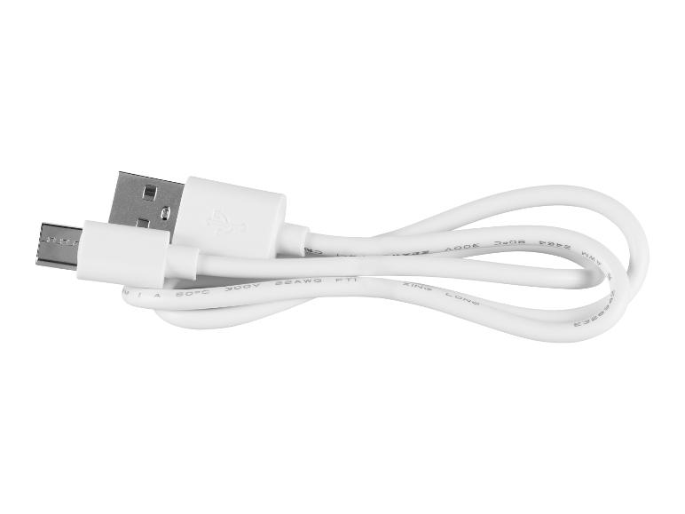 Câble USB blanc Micro-USB vers USB-A.
