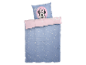 Parure de lit Minnie Mouse : housse de couette et taie d'oreiller, thème étoiles.