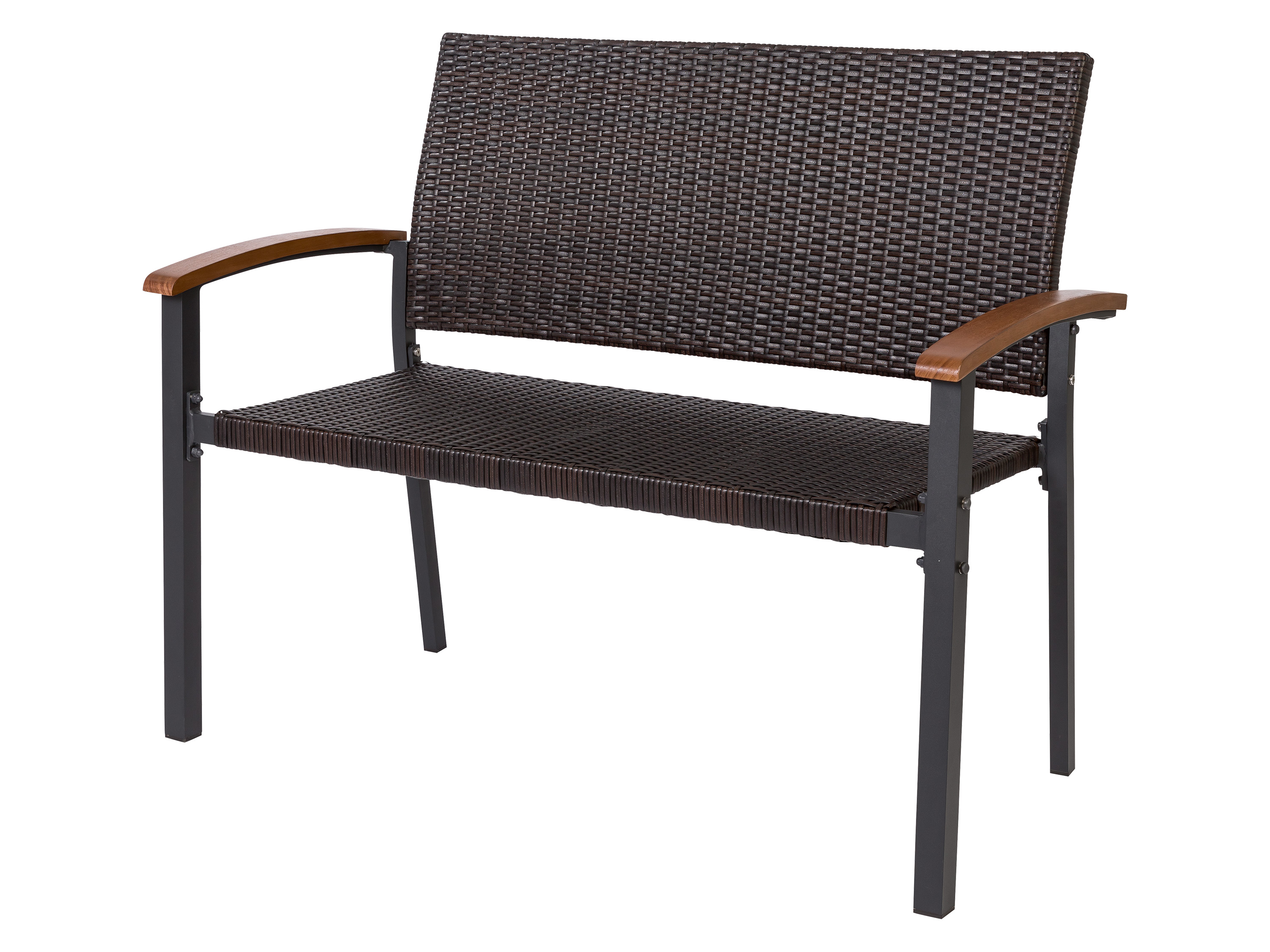 LIVARNO home Banc de jardin tressé Valencia, marron