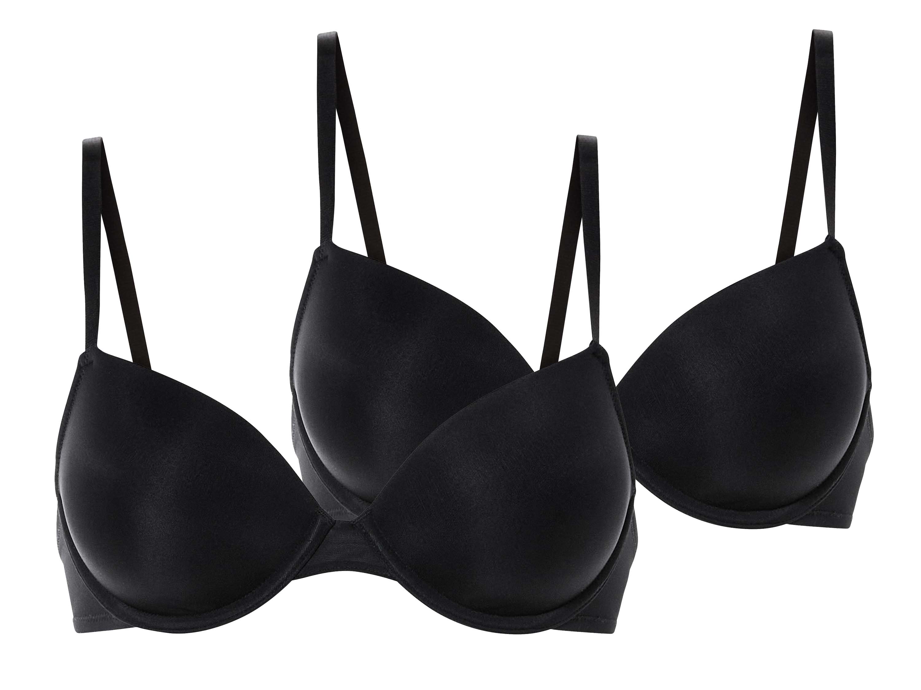 esmara® Lot de 2 soutien-gorge femme (noir, 90B)