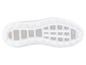 Semelle blanche de chaussure de sport avec motif gris et logo 'VOX LA'.