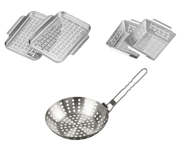 Aller en mode plein écran : GRILLMEISTER Poêle ou plateaux grill, en acier inoxydable - Image 1