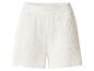 Short blanc pour femme avec taille élastique