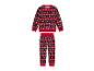Un sweat-shirt et un pantalon de survêtement rouges à motif de Noël.