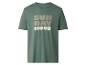 T-shirt vert avec imprimé beige 'SUNDAY DAY MOOD'.