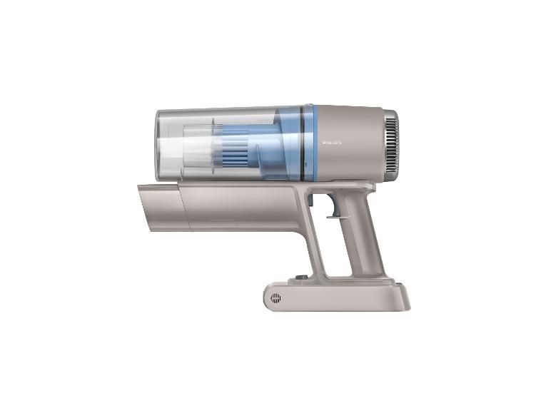 Aspirateur Philips sans fil : design élégant et fonctionnel.