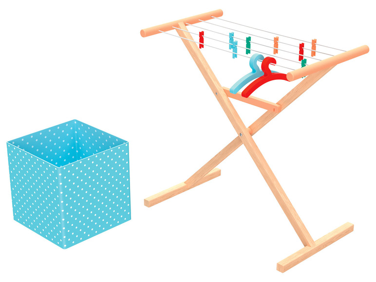 Aller en mode plein écran : Playtive Station de nettoyage / séchoir à linge / planche à repasser en bois - Image 9