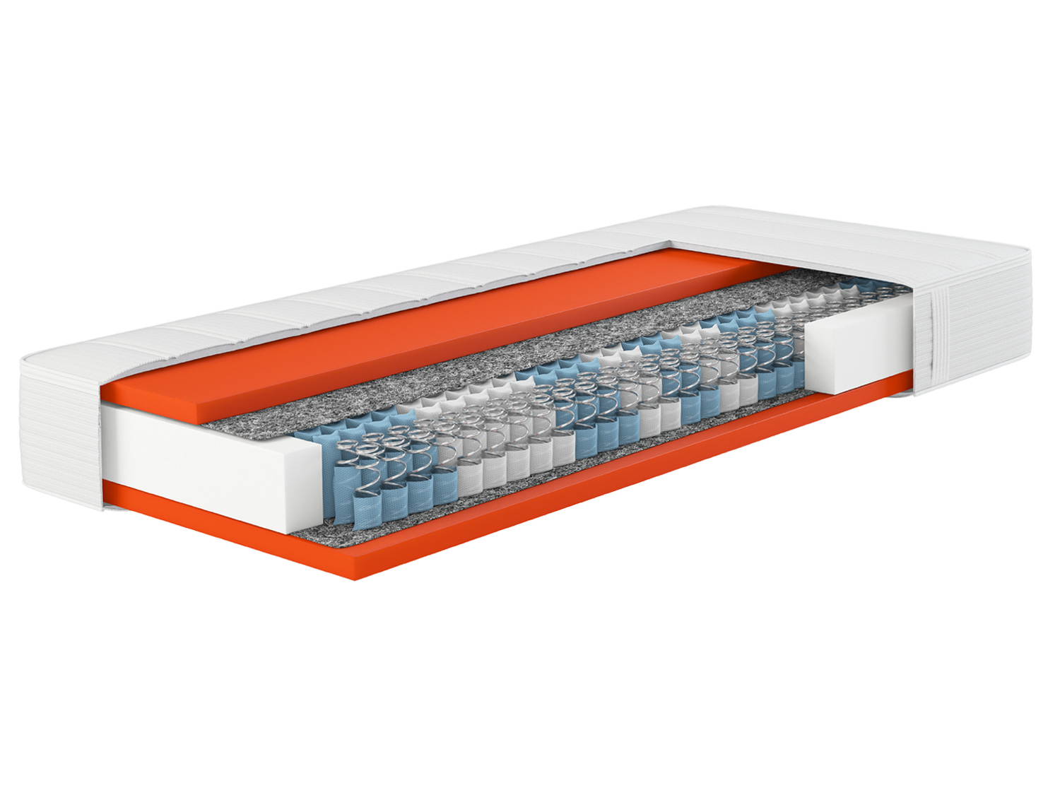 Hn8 Schlafsysteme Matelas à ressorts ensachés, 7 zones   (H2, 100 x 200)
