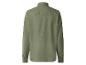 Vue arrière d'une chemise homme à manches longues vert olive.
