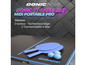 Un set de table de ping-pong Donic avec deux raquettes et trois balles bleues.
