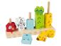 Jouets en bois avec des animaux à empiler