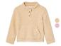 Un sweat en polaire crème à manches longues avec un bouton.