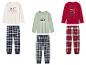 Pyjamas pour enfants à manches longues avec des imprimés : 'Make your own magic', 'Follow your dreams' et 'A nap is always a good idea'.