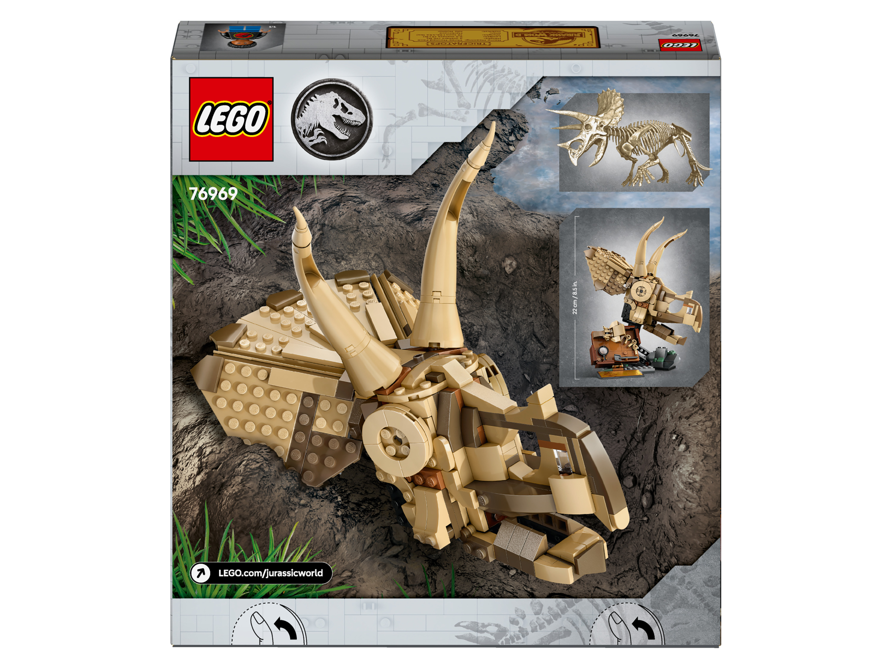 76969 LEGO® JURASSIC WORLD™ Fossiles de dinosaures : crâne de Triceratops