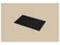 Tapis noir avec motif géométrique sur fond beige