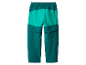 Pantalon enfant à zip, turquoise et vert foncé.