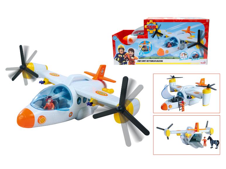 Avion de sauvetage Fire Swift de Simba Fireman Sam avec figurines et accessoires.