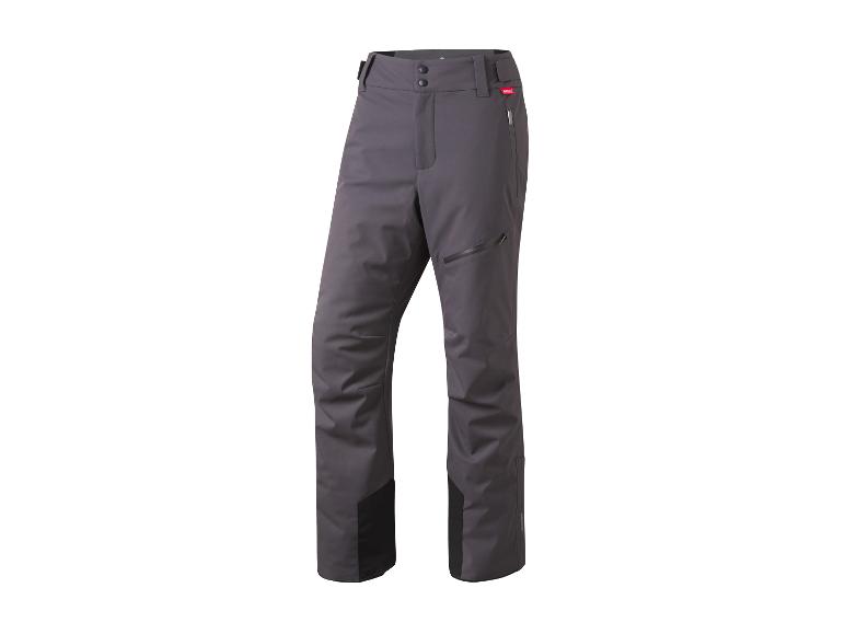 Pantalon de ski gris foncé avec réflecteurs Recco.
