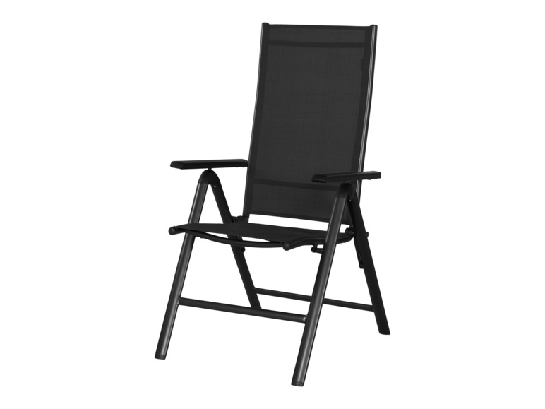 Aller en mode plein écran : LIVARNO home Lot de 2 fauteuils en aluminium Houston, noir - Image 2