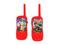 Deux talkie-walkies rouges sur le thème de la Pat'Patrouille de Lexibook.