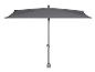 Parasol gris avec toile rectangulaire et mât réglable