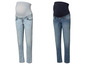 Deux paires de jeans pour femmes enceintes.