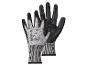 Gants de travail noirs de Parkside avec une couche protectrice grise.