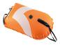 Bouée de natation orange avec bande blanche et sangles noires
