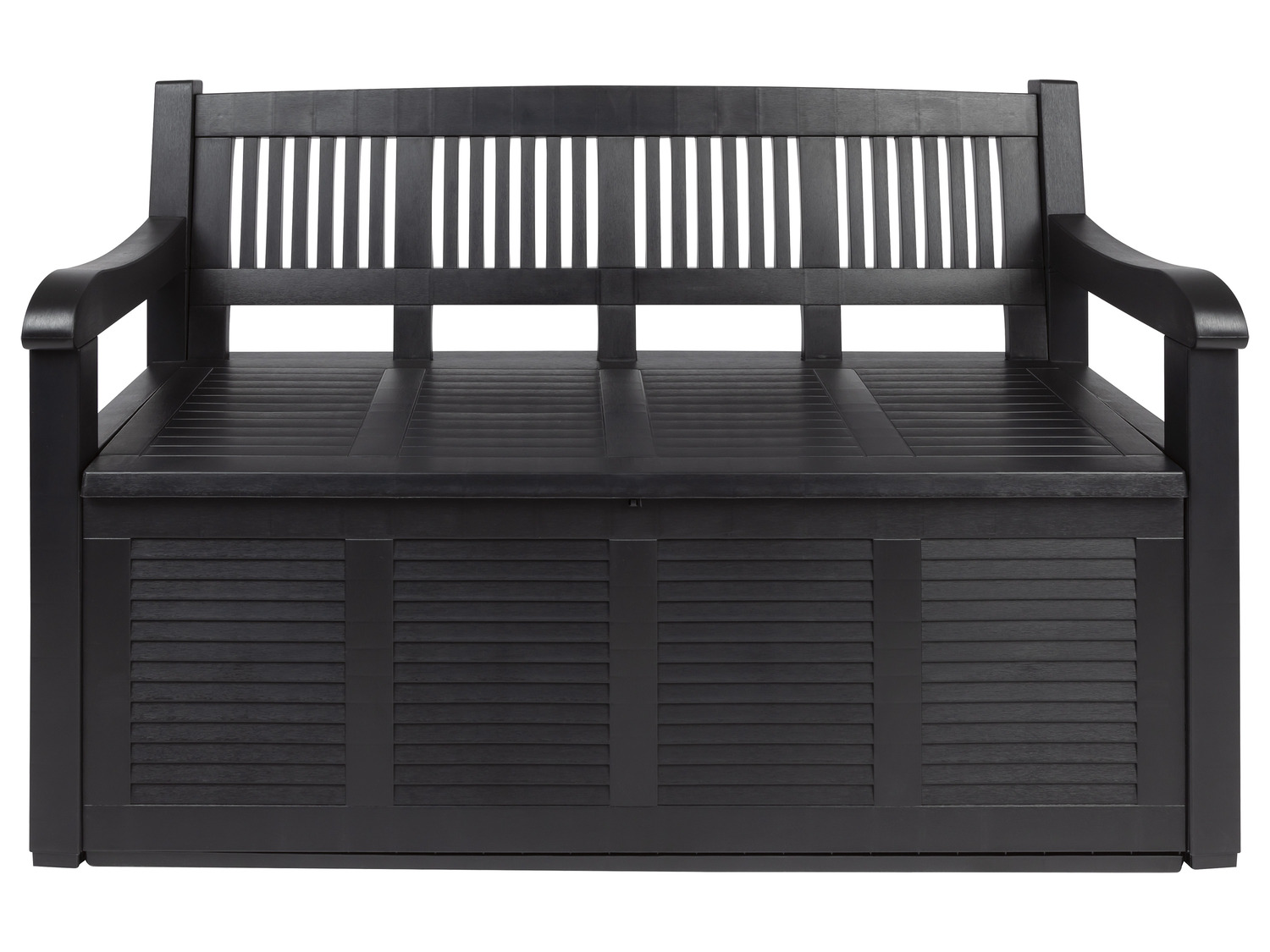 Banc coffre de jardin gris en plastique