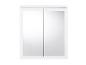 Armoire blanche avec deux portes miroir.