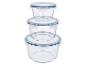 SILVERCREST® Set de boîtes de conservation en verre (lot rond de 3)