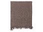 Plaid tissé marron avec franges