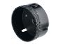 Scie cloche noire de 83 mm de diamètre avec un bord dentelé.