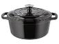 Cocotte en fonte noire Silvercrest avec couvercle.