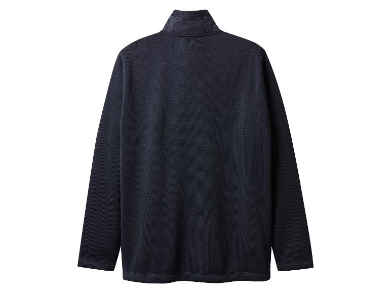 Pull noir à col montant zippé, vue de dos