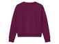 Un pull à manches longues de couleur bordeaux.