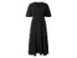 Robe noire midi à manches courtes.