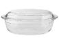 Plat de cuisson en verre transparent avec couvercle