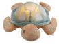 Peluche tortue lumineuse, bleue et dorée