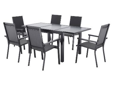 LIVARNO® Table de jardin + Lot de 6 fauteuils Houston