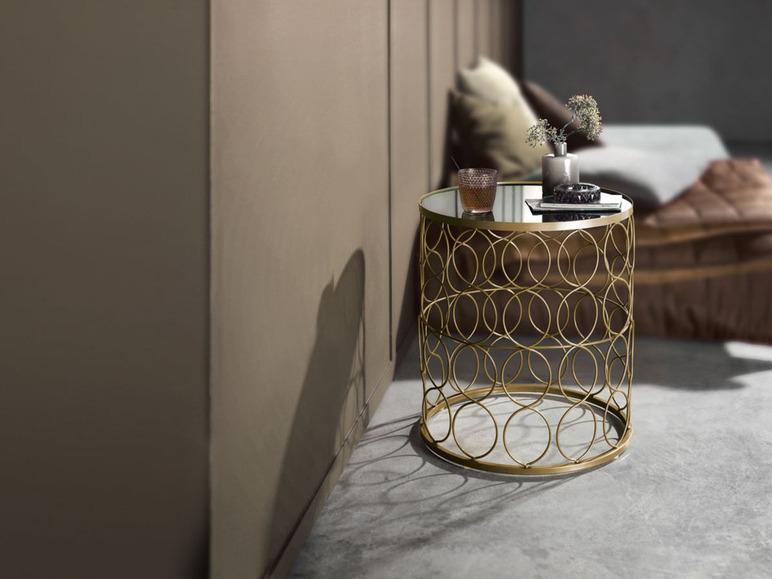 Aller en mode plein écran : LIVARNO home Table d'appoint, avec plateau en verre - Image 3