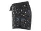 Shorts de sport noirs à motif constellations et lunes.