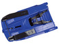 Sled en plastique bleu avec des poignées noires