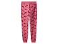 Pantalon de jogging rose avec motif de Noël de teckels et sapins.