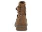 Bottes d'hiver marron pour femmes avec manchette tricotée et lacets, vue arrière.
