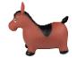 Cheval sauteur gonflable marron avec une selle noire pour enfants