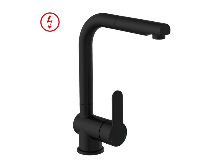 Robinet de cuisine noir avec douchette extractible