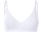 Soutien-gorge côtelé blanc sans armatures pour femme